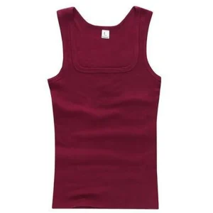 débardeur homme coton col carré violet - image 24